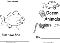 Search result: 'Ocean Animals Book, A Printable Book: Cover, Fish'