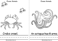 Search result: 'Ocean Animals Book, A Printable Book: Crab, Octopus'