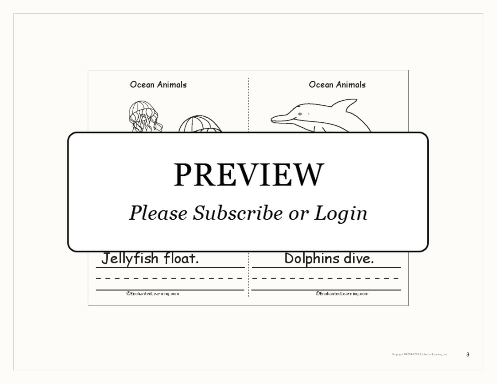 Ocean Animals Book interactive worksheet page 3