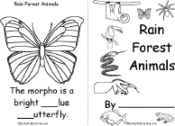 Search result: 'Rain Forest Animals Book, A Printable Book'