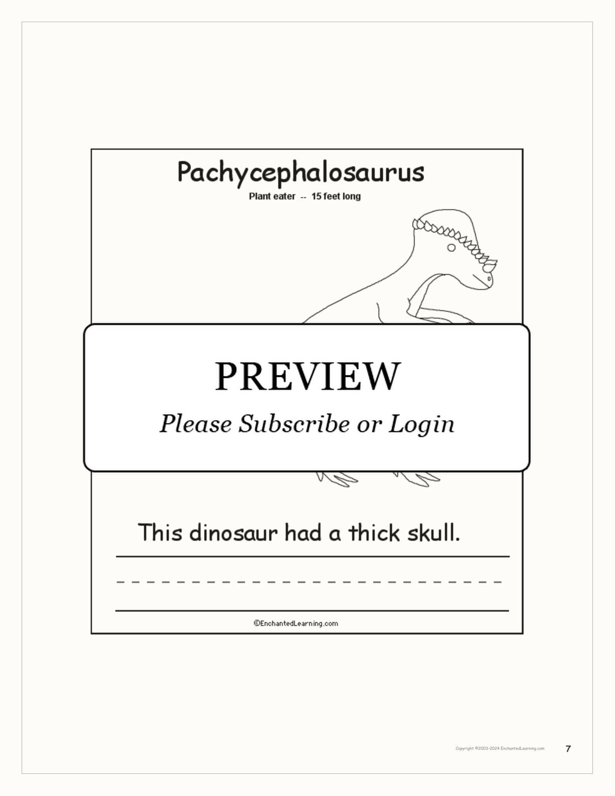 This Dinosaur... Early Reader Book interactive printout page 7