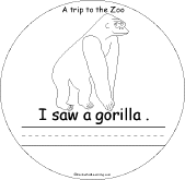 Search result: 'Trip to the Zoo Early Reader Book: Gorilla Page'