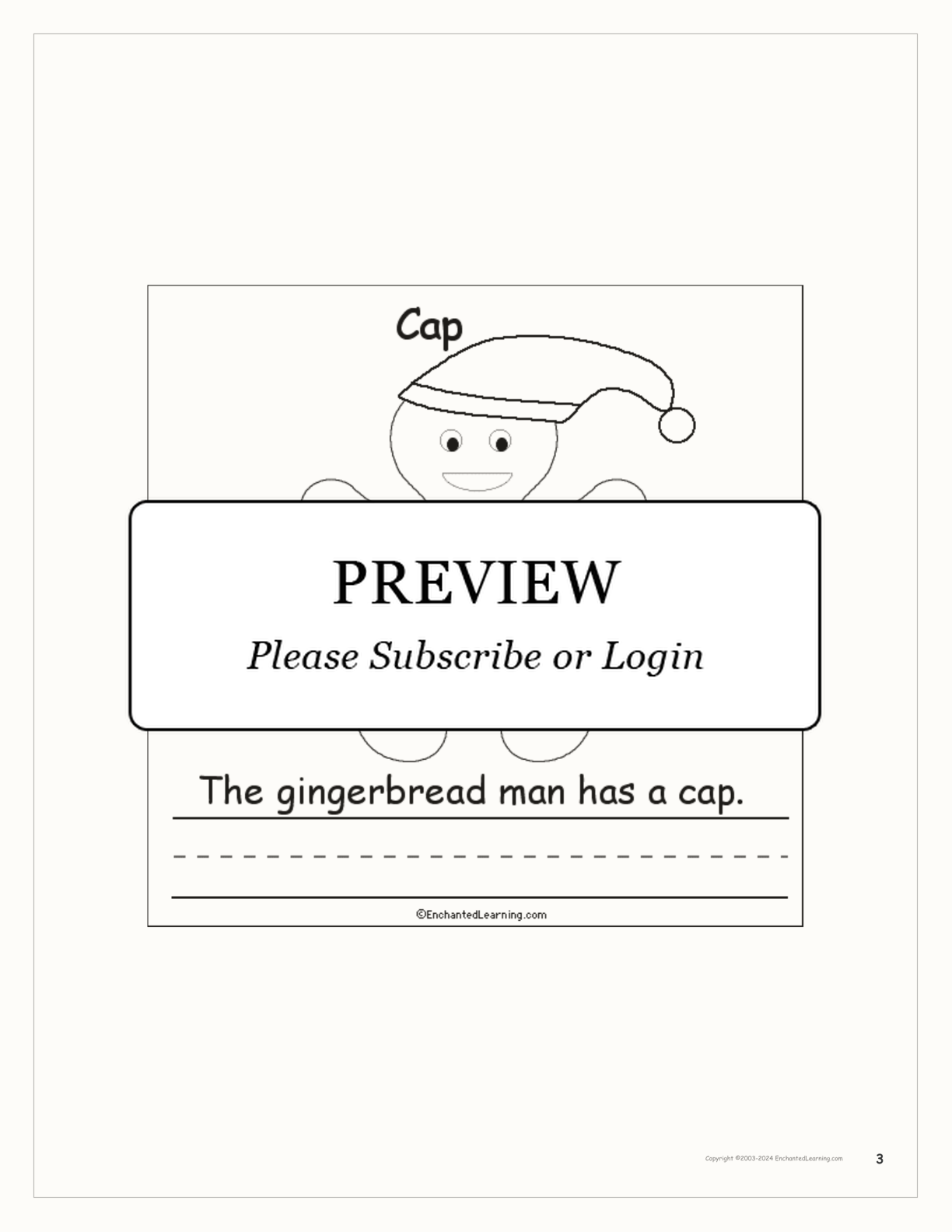 The Gingerbread Man's Clothes: Early Reader Book interactive worksheet page 3