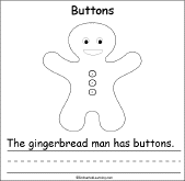 Search result: 'The Gingerbread Man's Clothes Early Reader Book: Buttons Page'