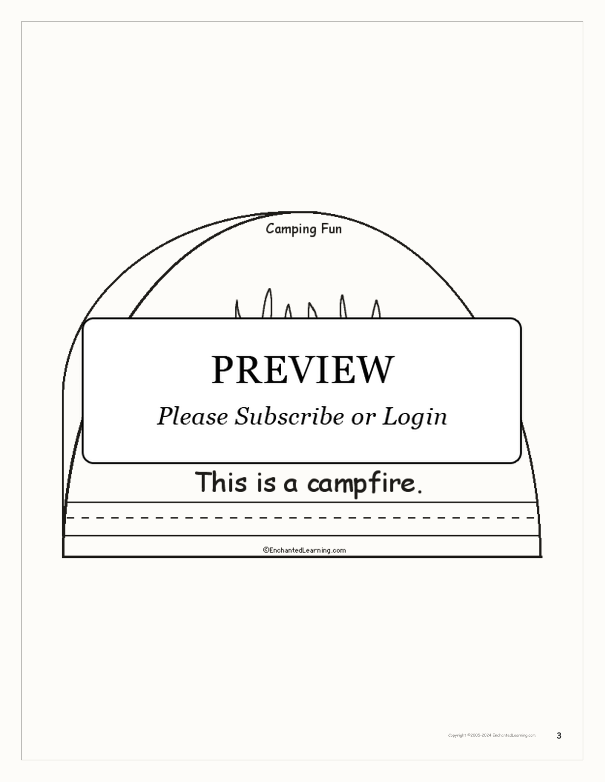 Camping Fun - Printable Book interactive worksheet page 3