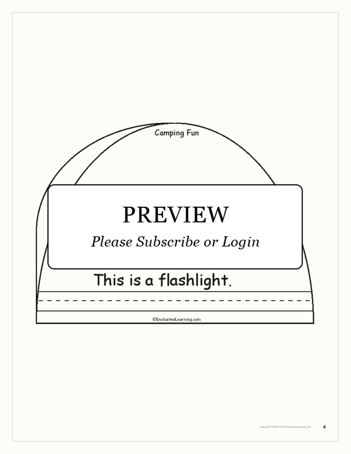 Camping Fun - Printable Book interactive worksheet page 4