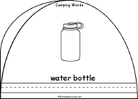 Search result: 'Camping Words Book, A Printable Book: Water Bottle'