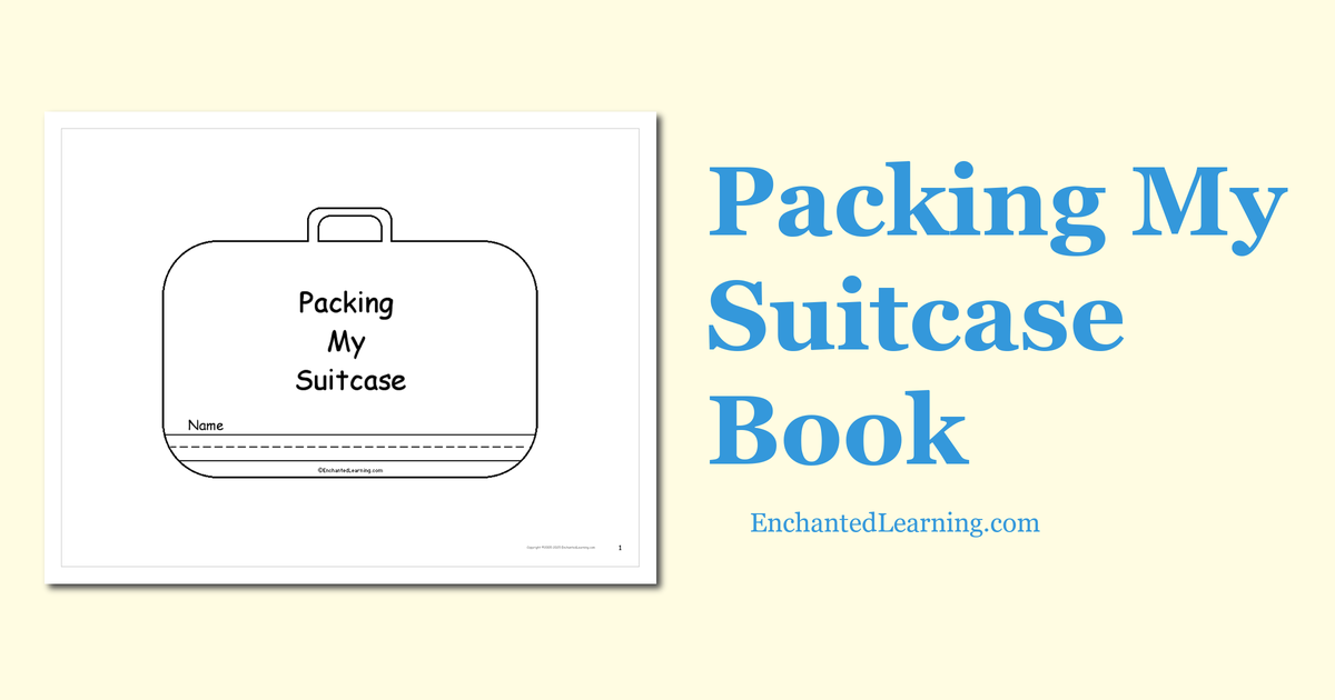 Packing My Suitcase Book Enchanted Learning