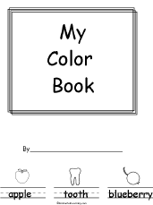 Search result: 'My Color Book, A Printable Book: Cover'