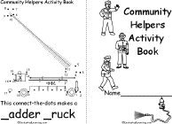 Search result: 'Community Helpers Activity Book, A Printable Book: Cover, Connect the Dots'