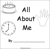 Search result: 'All About Me Early Reader Book: Cover Page'