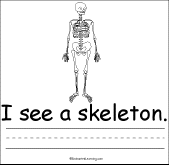 Search result: 'Halloween Early Reader Book: Skeleton Page'