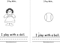 Search result: 'I Play With... Book, A Printable Book: Fill in the Letters, Matching'