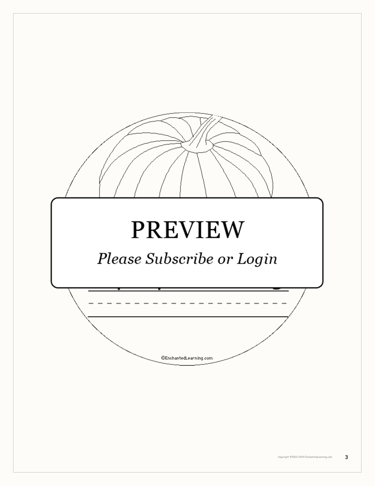 Pumpkin to Jack-o'-Lantern interactive printout page 3