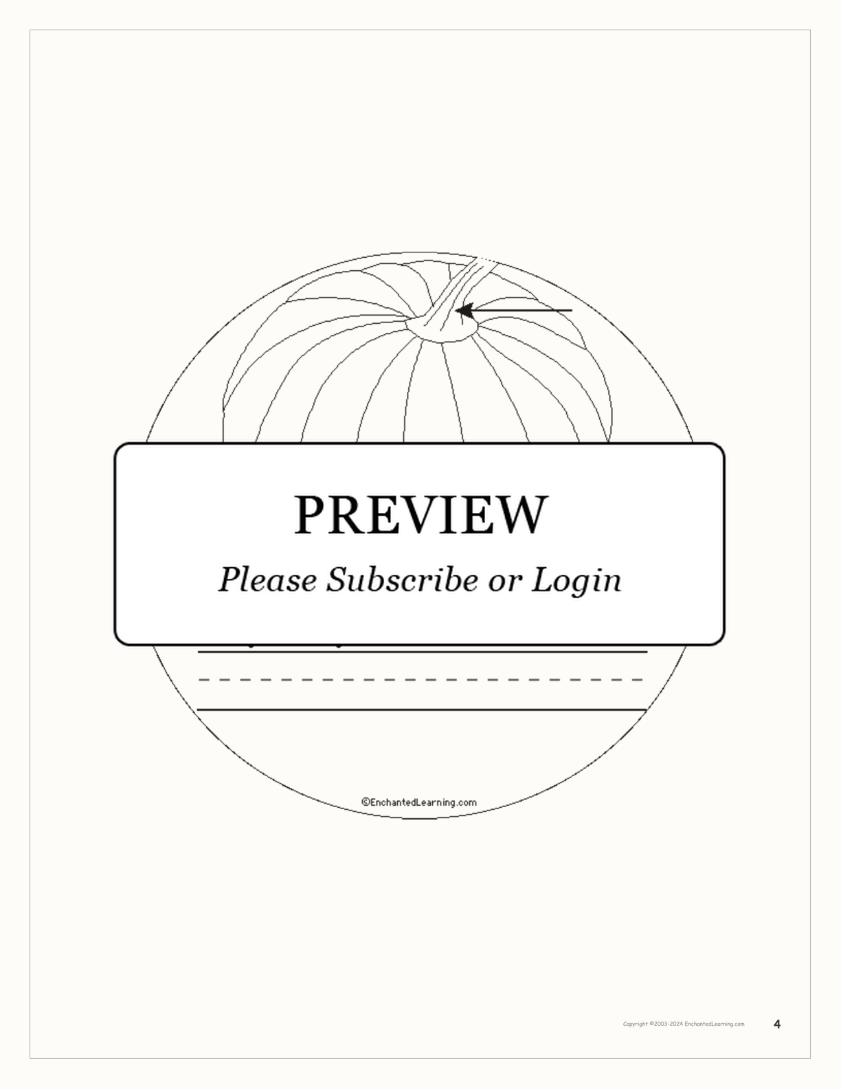 Pumpkin to Jack-o'-Lantern interactive printout page 4