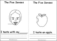 Search result: 'The Five Senses, A Printable Book: Sense of Taste Page'