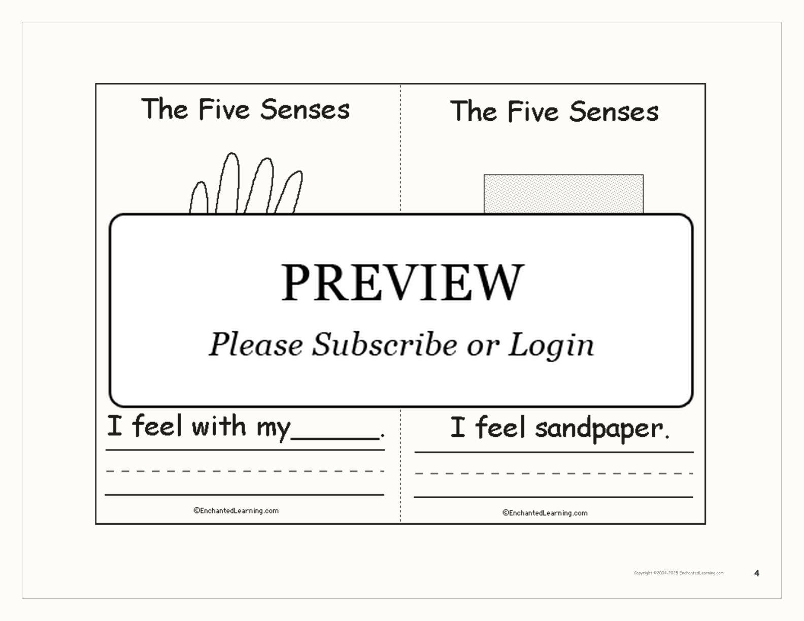 The Five Senses - Printable Book interactive worksheet page 4