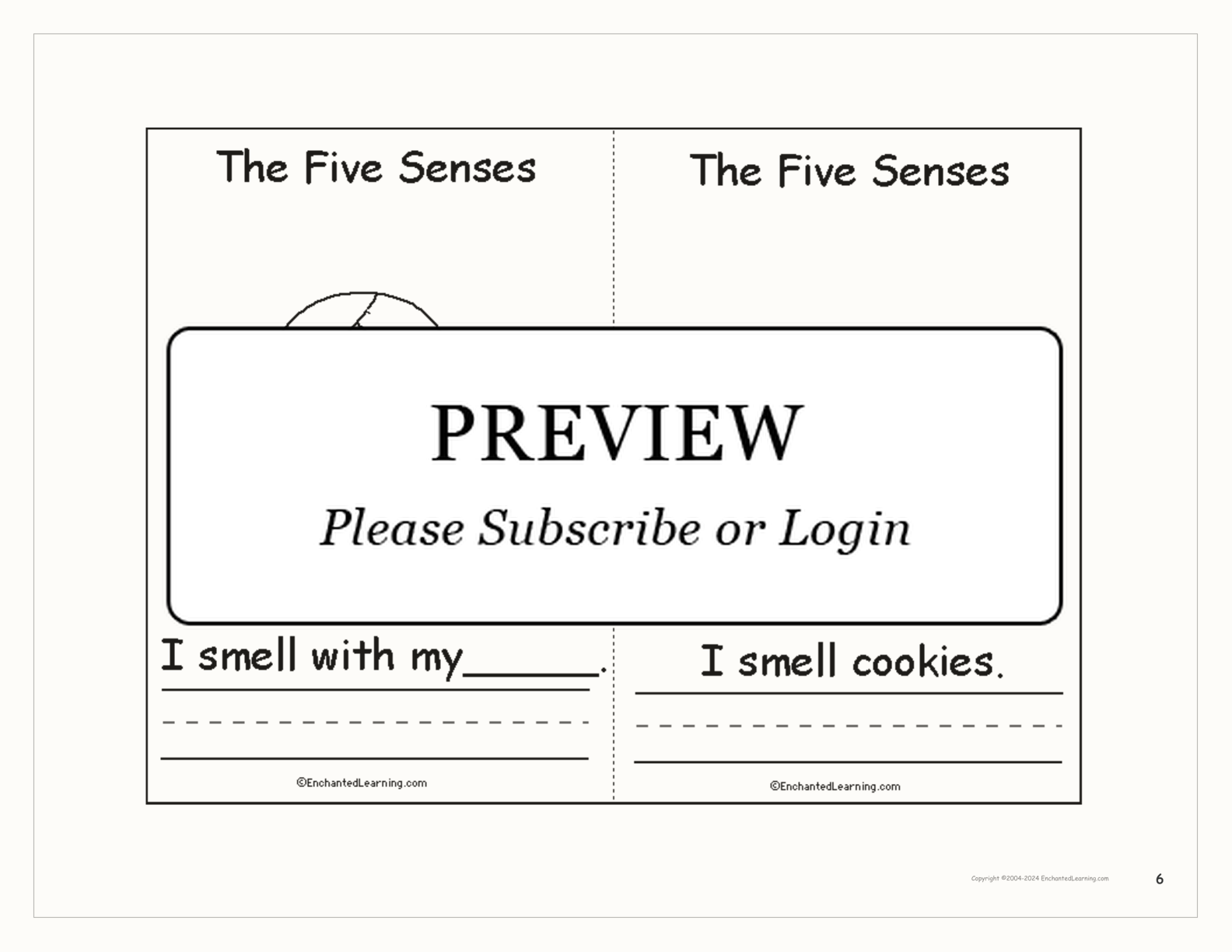 The Five Senses - Printable Book interactive worksheet page 6