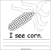 Search result: 'Thanksgiving Early Reader Book: Corn Page'