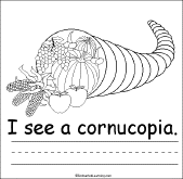 Search result: 'Thanksgiving Early Reader Book: Cornucopia Page'