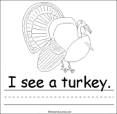 Search result: 'Thanksgiving Early Reader Book: Turkey Page'