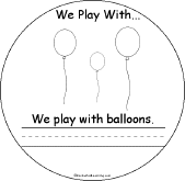 Search result: 'We Play With... Early Reader Book: Balloons Page'