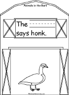 Search result: 'Animals in the Barn Book, A Printable Book: Goose'