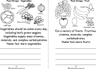 Search result: 'Food Groups, A Printable Book: Vegetables, Fruits'