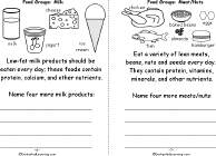 Search result: 'Food Groups, A Printable Book: Milk, Meat'