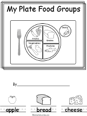 Search result: 'My Plate Food Groups, A Printable Book: Cover'