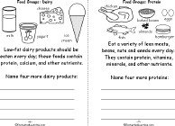 Search result: 'Food Groups Food Plate, A Printable Book: Dairy, Protein'