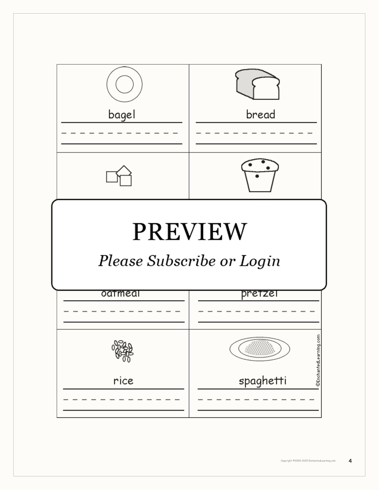 My Plate Food Groups (Color and Write Book) interactive printout page 4