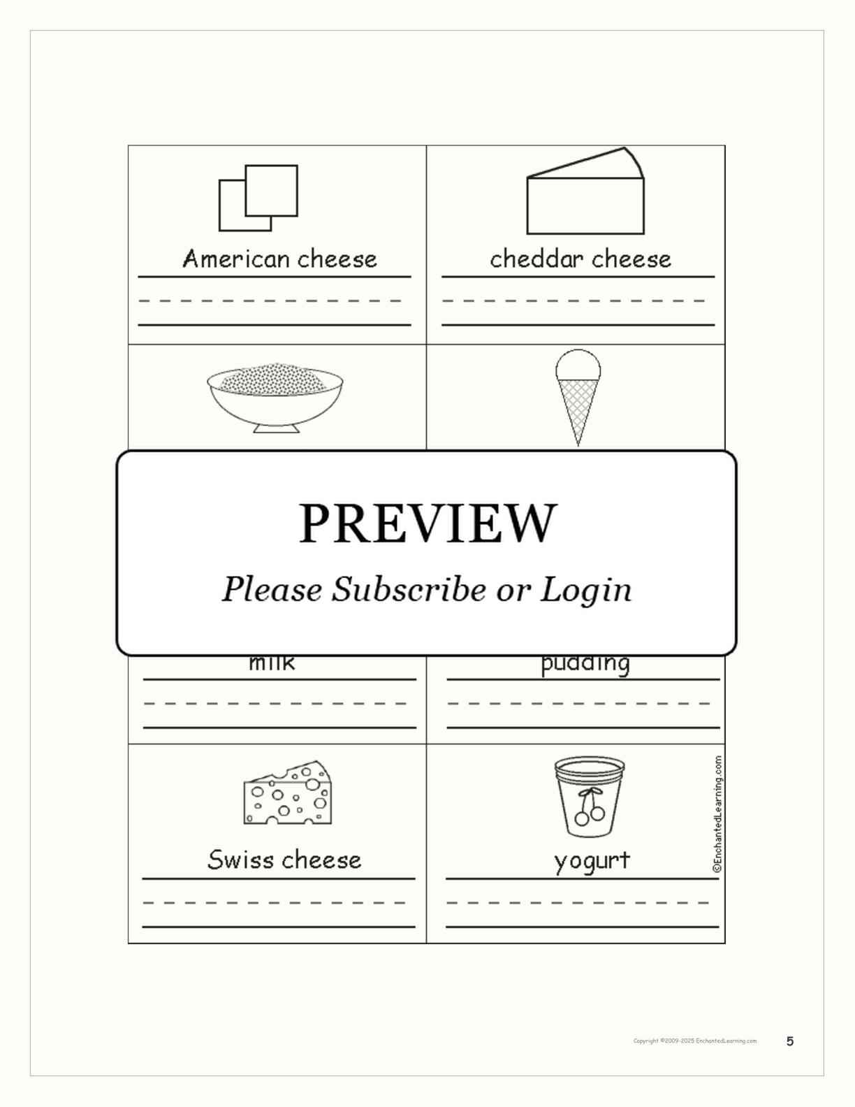 My Plate Food Groups (Color and Write Book) interactive printout page 5