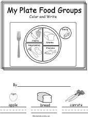 Search result: 'My Plate Food Groups, A Printable Book: Cover'