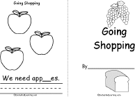 Search result: 'Going Shopping Book (with blanks), A Printable Book'