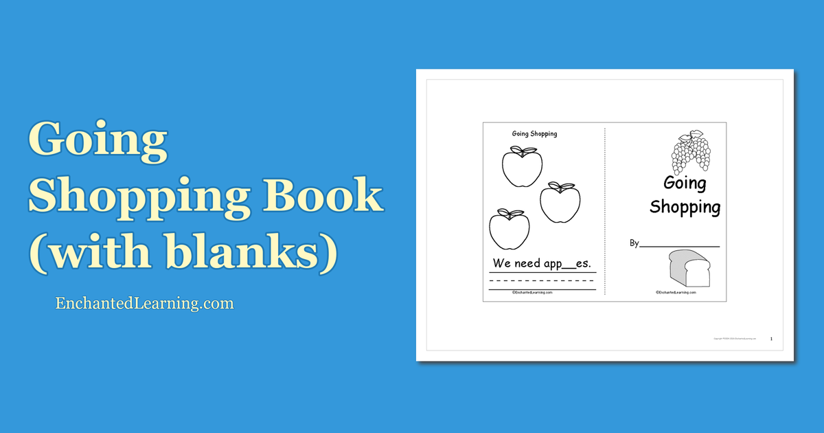 Going Shopping Book (with blanks) - Enchanted Learning