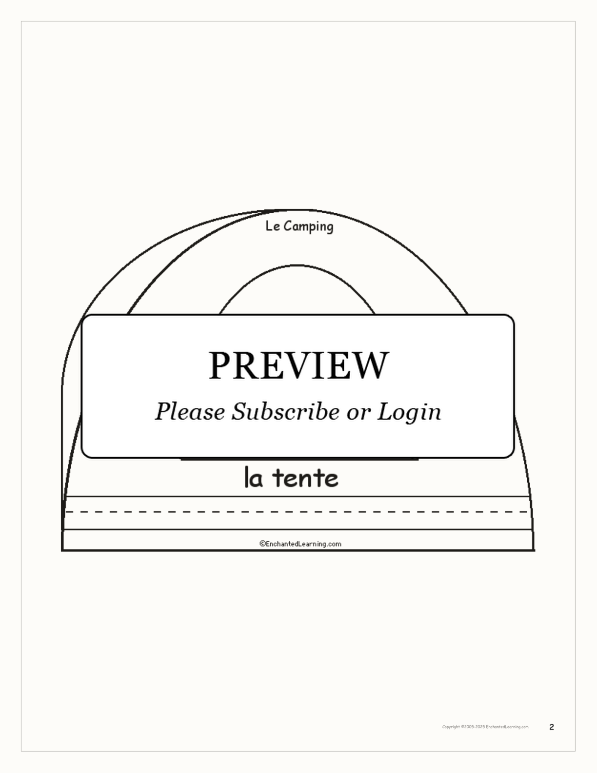 Le Camping Book interactive worksheet page 2