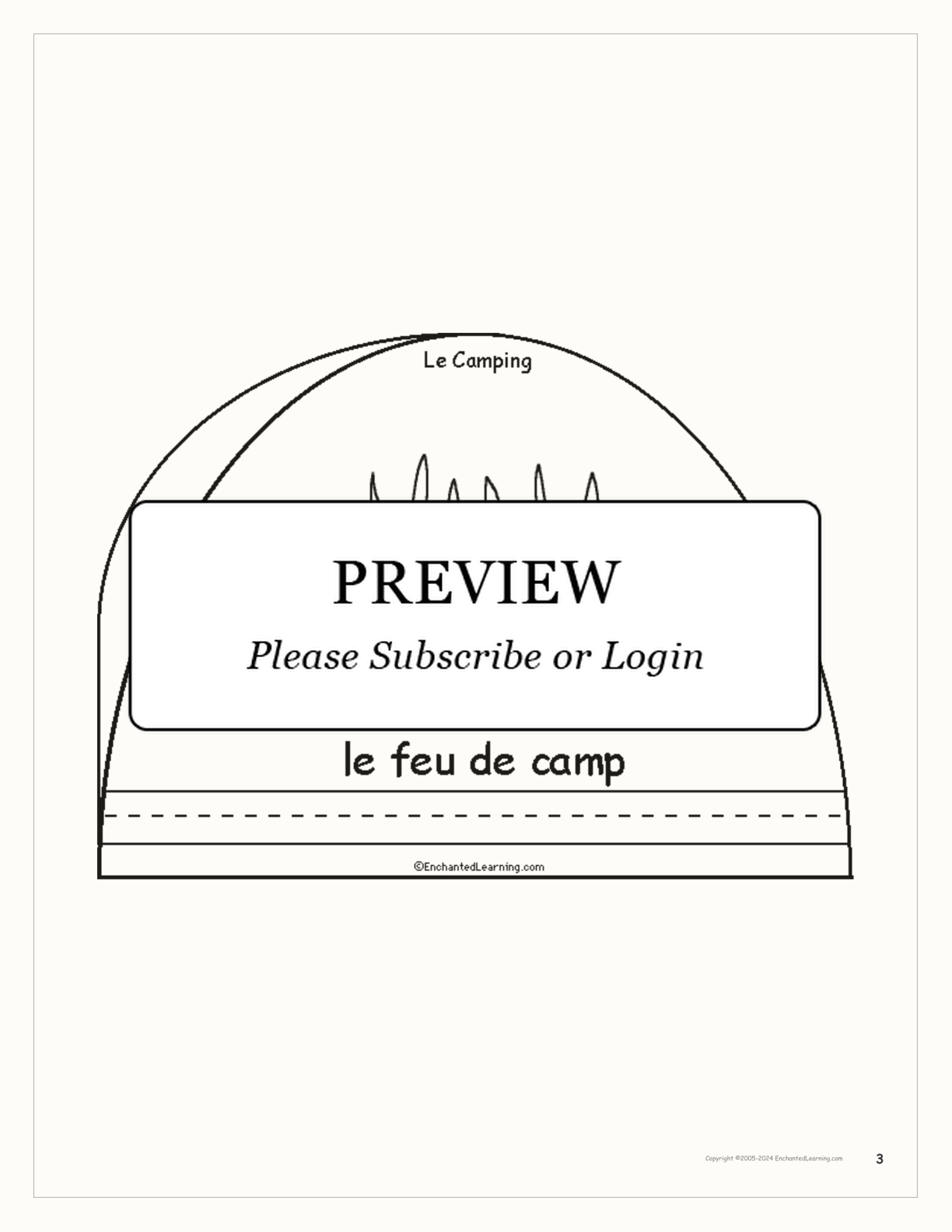 Le Camping Book interactive worksheet page 3
