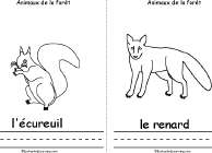 Search result: 'Animaux de la For&#234;t/Forest Animals Book in French, A Printable Book: &#233;cureuil, renard'