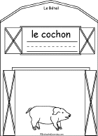 Search result: 'B&#233;tail/Livestock Book, A Printable Book in French: Cochon/Pig'