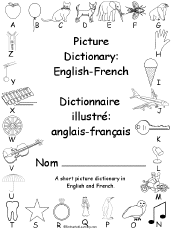 Search result: 'Printable English-French Picture Dictionary'