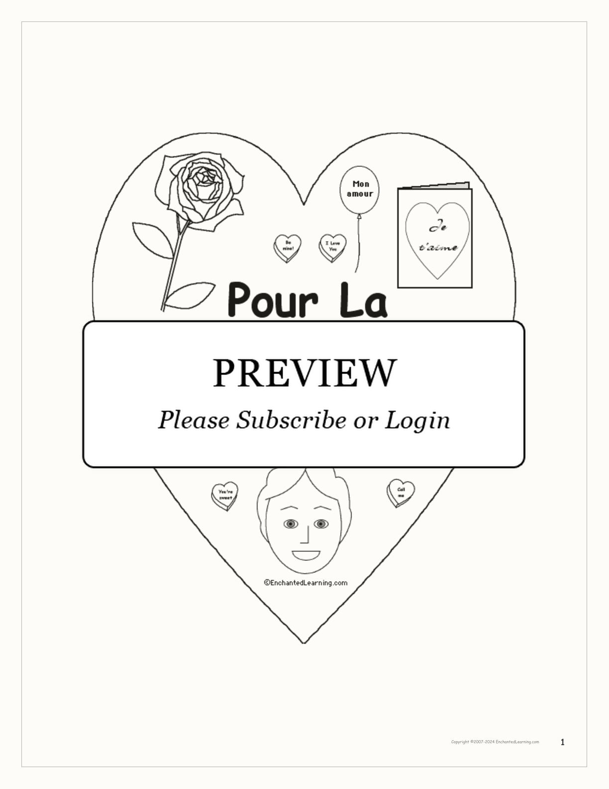 Pour la Saint-Valentin interactive worksheet page 1