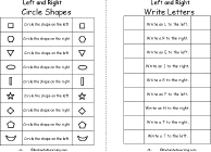 Search result: 'Learning Left and Right Book, A Printable Book: Circle Shapes, Write Letters'