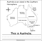 Search result: 'The Seven Continents. Early Reader Book: Australia Page'