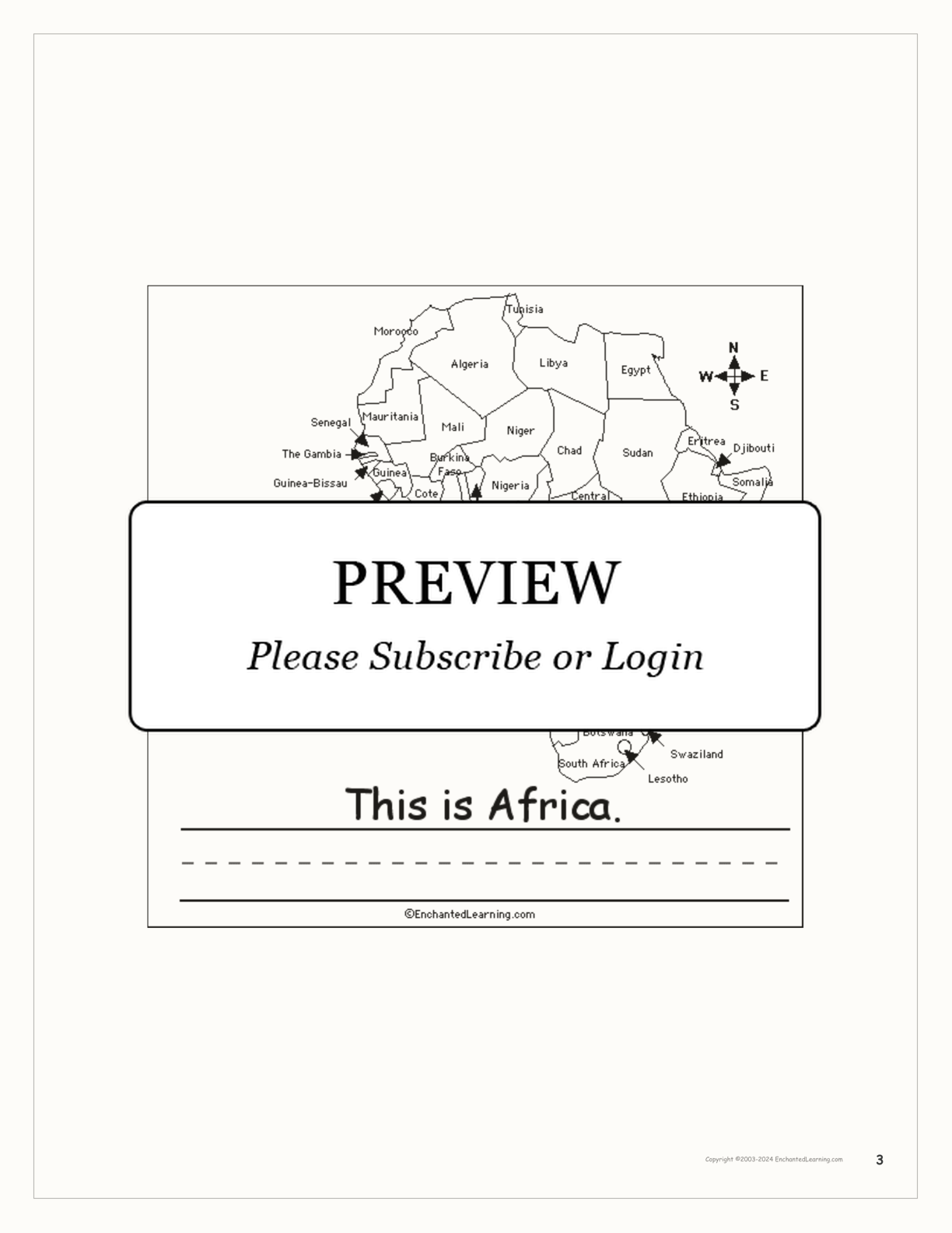 The Seven Continents Book interactive printout page 3