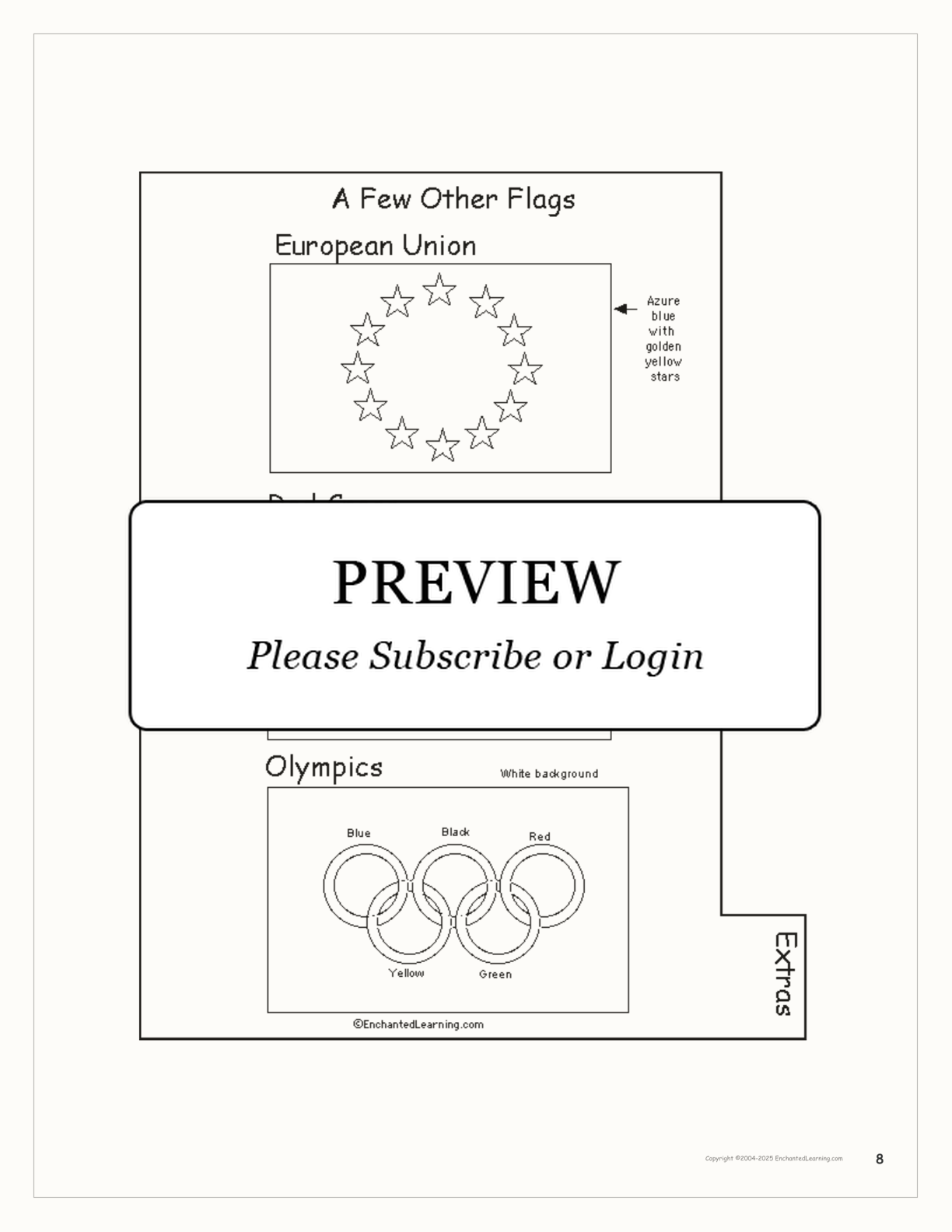 World Flags Book interactive printout page 8