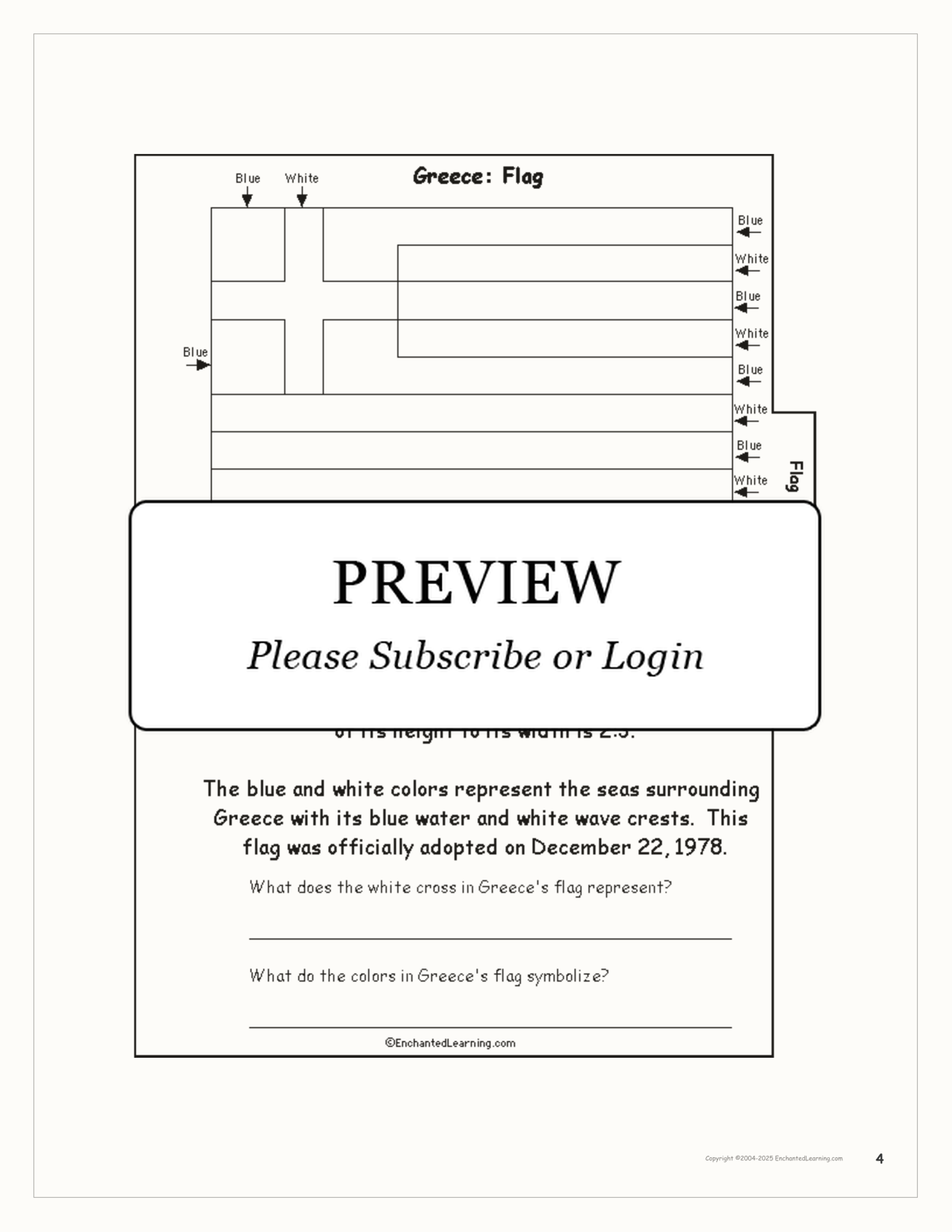 Greece Tab Book interactive printout page 4