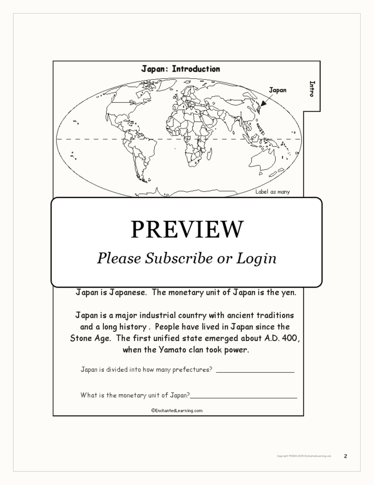 Japan Tab Book interactive printout page 2