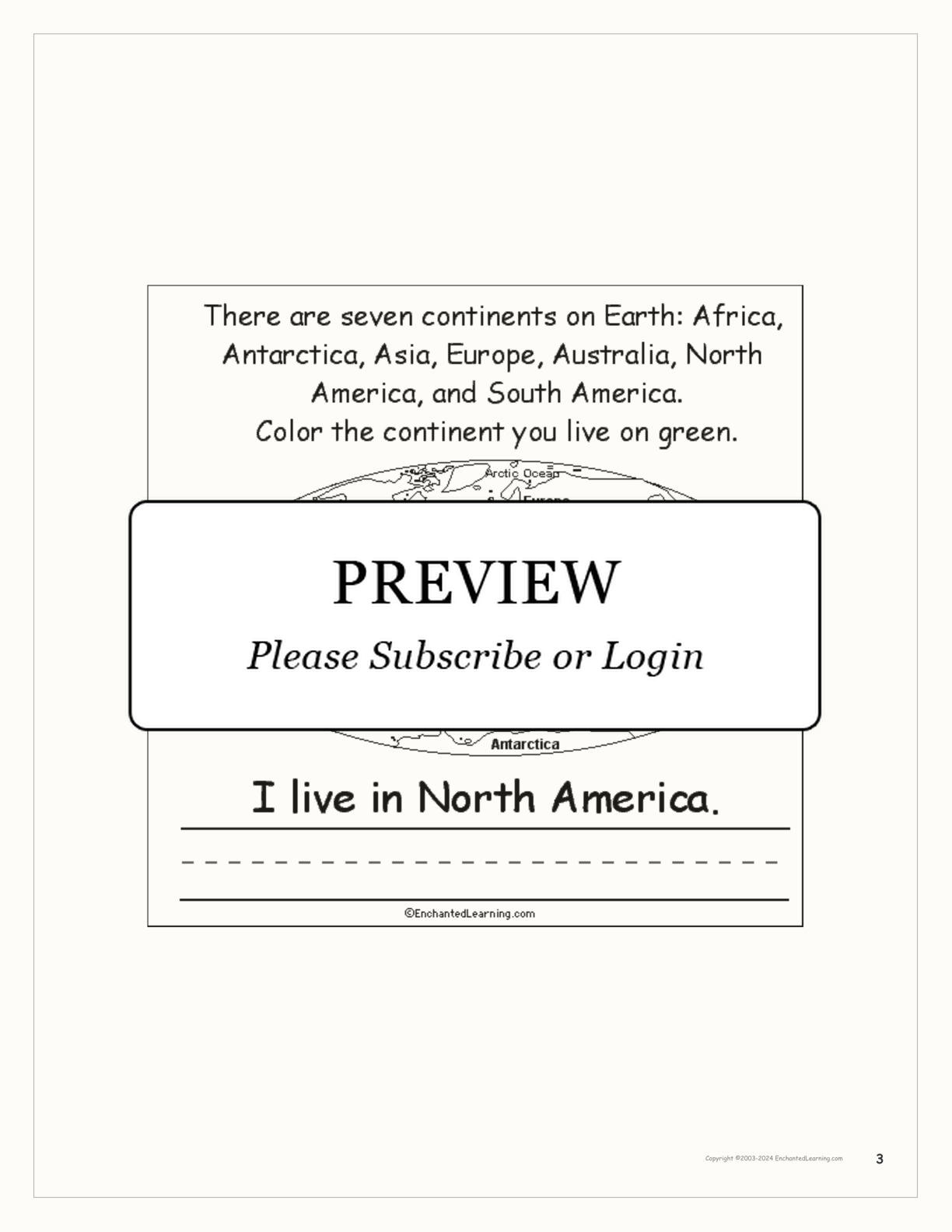 Where I Live: the USA and Canada interactive worksheet page 3
