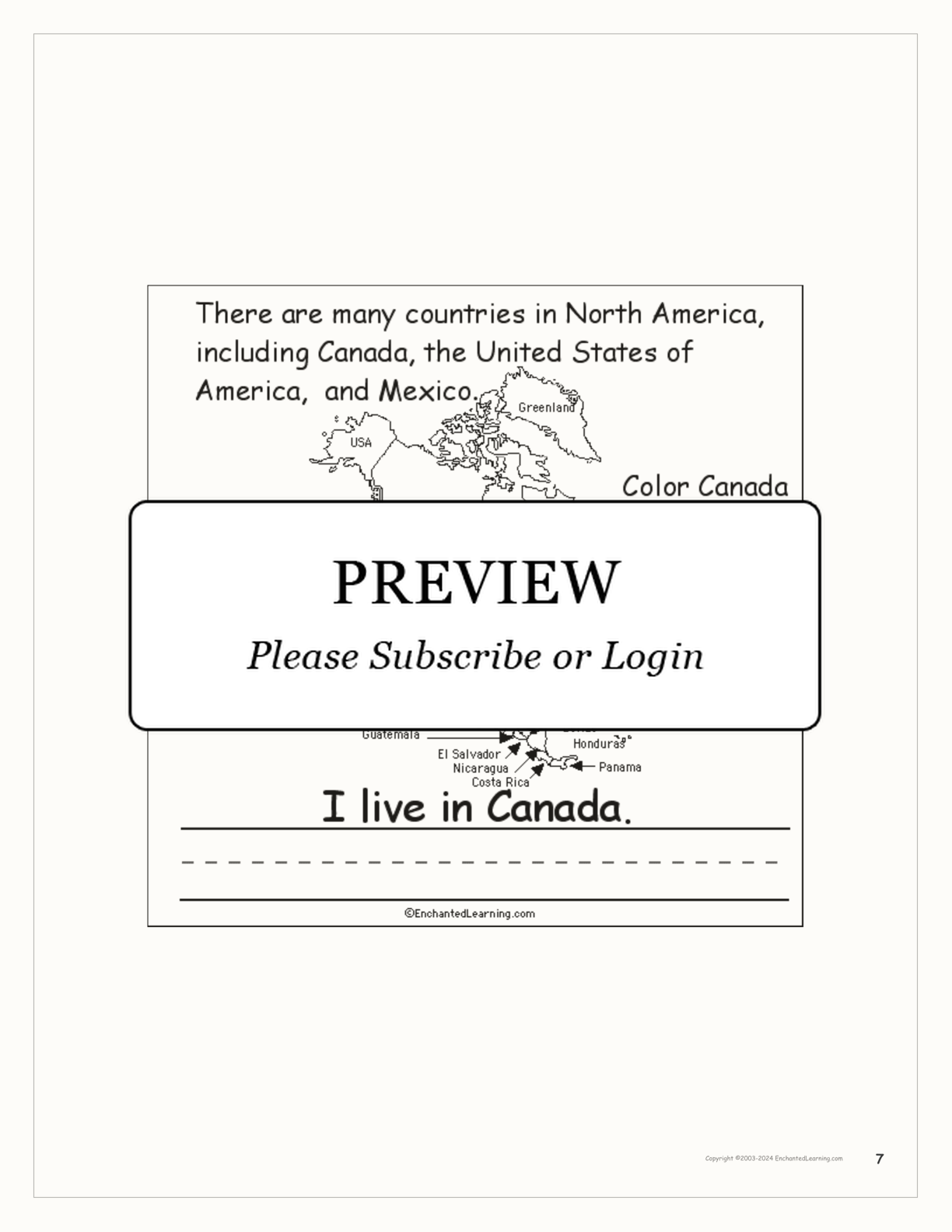 Where I Live: the USA and Canada interactive worksheet page 7